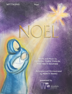 A purple cover of the book noel.